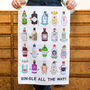 Funny Gin Christmas Tea Towel, thumbnail 1 of 6