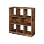 Eight Compartments Brown Wooden Bookcase Bookshelf, thumbnail 3 of 4