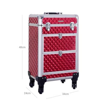 Make Up Trolley Cosmetic Case With Removable Wheels, 12 of 12