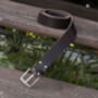 Men's Dark Brown Leather Belt English Leather Made In The UK, thumbnail 1 of 5