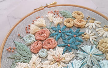Pastel Blooms Embroidery Pattern, 6 of 6