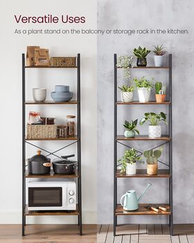 Industrial Ladder Shelf Bookshelf Storage Unit, 10 of 12