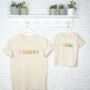 Natural Personalised Matching Mum And Child T Shirt Set, thumbnail 1 of 6