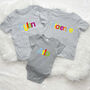 Personalised Multicoloured Set Of Three Kids T Shirts, thumbnail 2 of 4