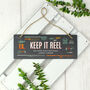 Personalised Keep It Reel Hanging Plaque Fishing Gift, thumbnail 4 of 6