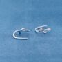Branch Leaf Hook Earrings, Leaf Hoops, thumbnail 2 of 7