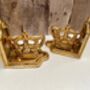 Gold Crown Bookends Regal King And Queen Ornaments Gifts, thumbnail 4 of 8