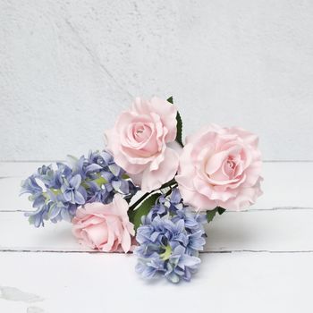 Everlasting Hyacinth And Pink Rose Bouquet, 3 of 7