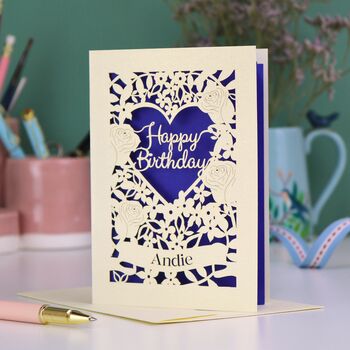 Personalised Birthday Heart Card, 7 of 7