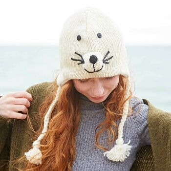 Handmade Woollen Animal Winter Hat, 5 of 12