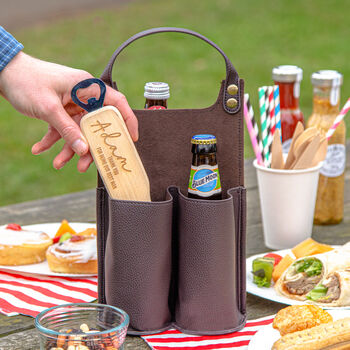 Personalised Bottle Carrier With Bottle Opener, 2 of 6