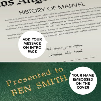 Marvel Personalised Gift Movie And Comic History Book, 4 of 11