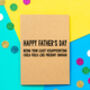 'Least Disappointing Child' Funny Fathers Day Card, thumbnail 1 of 2