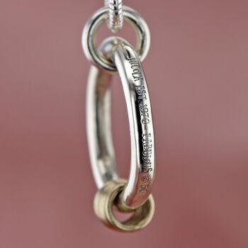 Gold And Silver Milestone Ring Necklace, 4 of 5