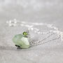 Green Prehnite Necklace In Silver Or Gold, thumbnail 3 of 11