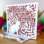 Personalised Christmas Wishes Woodland Rabbit Card, thumbnail 1 of 3