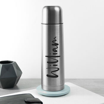 Personalised Stainless Steel Thermos Flask, 6 of 8