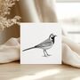 Wagtail Bird – Hand Drawn Nature Greeting Card Illustration, thumbnail 3 of 6