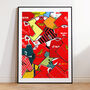 Wrexham Football Shirt Mash Up Print, thumbnail 1 of 3