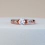 Sparkly White Crystal Rose Gold Ring, thumbnail 1 of 3