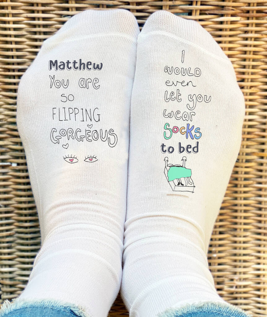 'So Gorgeous' Personalised Socks By Solesmith