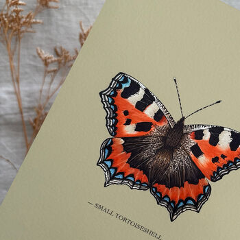 Vintage Feel Butterfly Art Print, 6 of 10