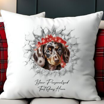 Personalised Christmas Dachshund Break Through, 5 of 10