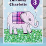 'Elephant' Personalised Childrens Birthday Card, thumbnail 2 of 3
