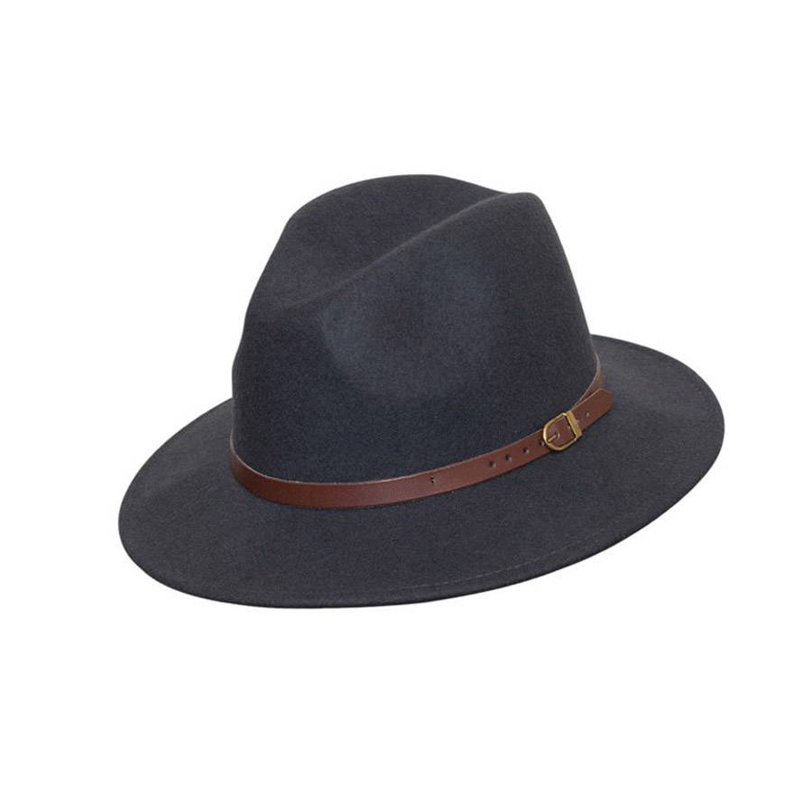 Grey Belted Fedora By Mu Du London | notonthehighstreet.com