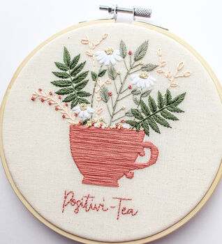 Positivi Tea Embroidery Kit, 4 of 7