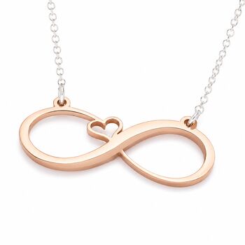 Infinity Necklace Bronze Anniversary Eight Years Gift For Her, 4 of 5
