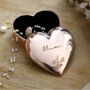 Personalised Floral Rose Gold Heart Shaped Trinket Box, thumbnail 1 of 6