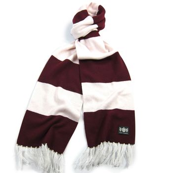 Luxury Cashmere Football Scarf Gift Boxed Grande Size, 10 of 12