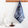 Blue Cotton Tea Towel, 'Breeze', thumbnail 1 of 2