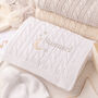 Personalised White Baby Blanket – Moon And Stars Name Embroidery, thumbnail 1 of 12