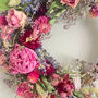 Rose, Peony And Lavender Dried Flower Wreath, thumbnail 5 of 6