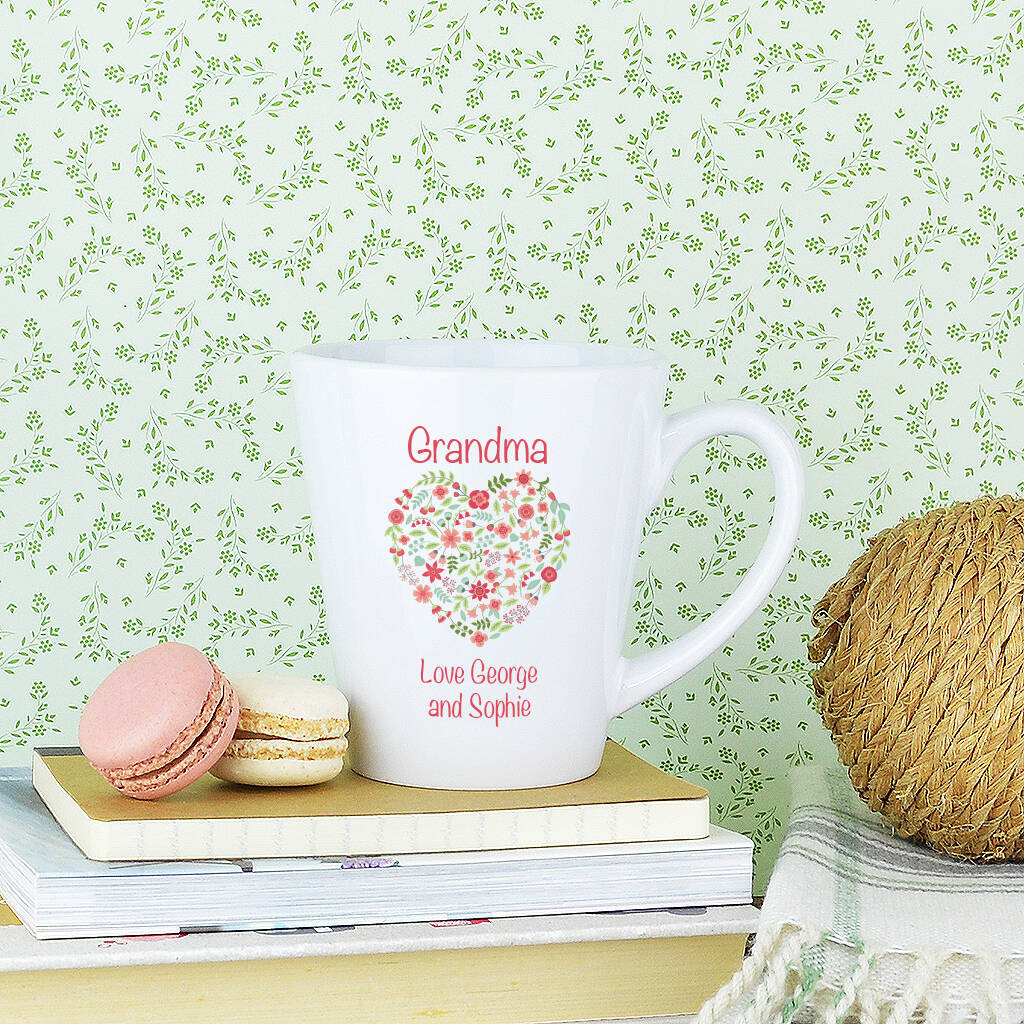 Personalised Grandma Heart Mug By Andrea Fays