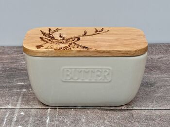 Stag White Butter Dish, 4 of 5