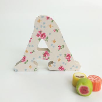 Retro Style Large Floral Wooden Letters, 4 of 6