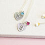 Child's Initial Heart And Birthstone Necklace, thumbnail 9 of 12