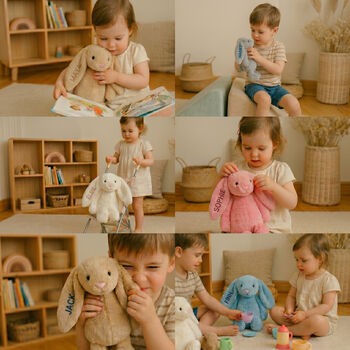 Personalised Embroidered Bunny Soft Toy Baby Gift, 5 of 6