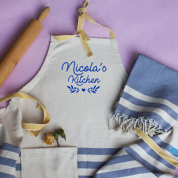 Personalised Apron, Hand Towel, Cotton Anniversary Gift, 9 of 11