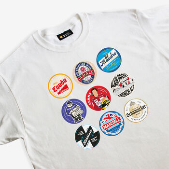 Formula One Legends Beer Mat T Shirt, 4 of 4