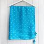 Turquoise Luxury Silk Hand Tie Dyed Scarf, thumbnail 6 of 6