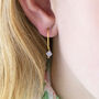 White Opal Swarovski Crystal Hoop Earrings, thumbnail 5 of 7