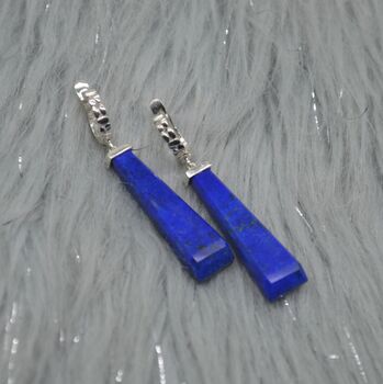 Lapis Lazuli 925 Silver Earrings, 8 of 8