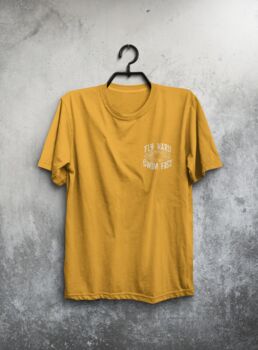 Hoy Fly Hard T Shirt Mustard, 4 of 5