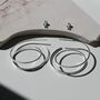 Sterling Silver Ombre Hoops, thumbnail 5 of 6