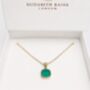 Gold Green Onyx Pendant Necklace, thumbnail 2 of 8