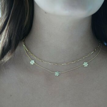 Triple Daisy Chain Necklace, 3 of 10